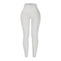 Pantalon de yoga en fil tricoté sans couture pour femme, legging de sport taille haute, levage des hanches, entraînement de course, amincissant et à la mode