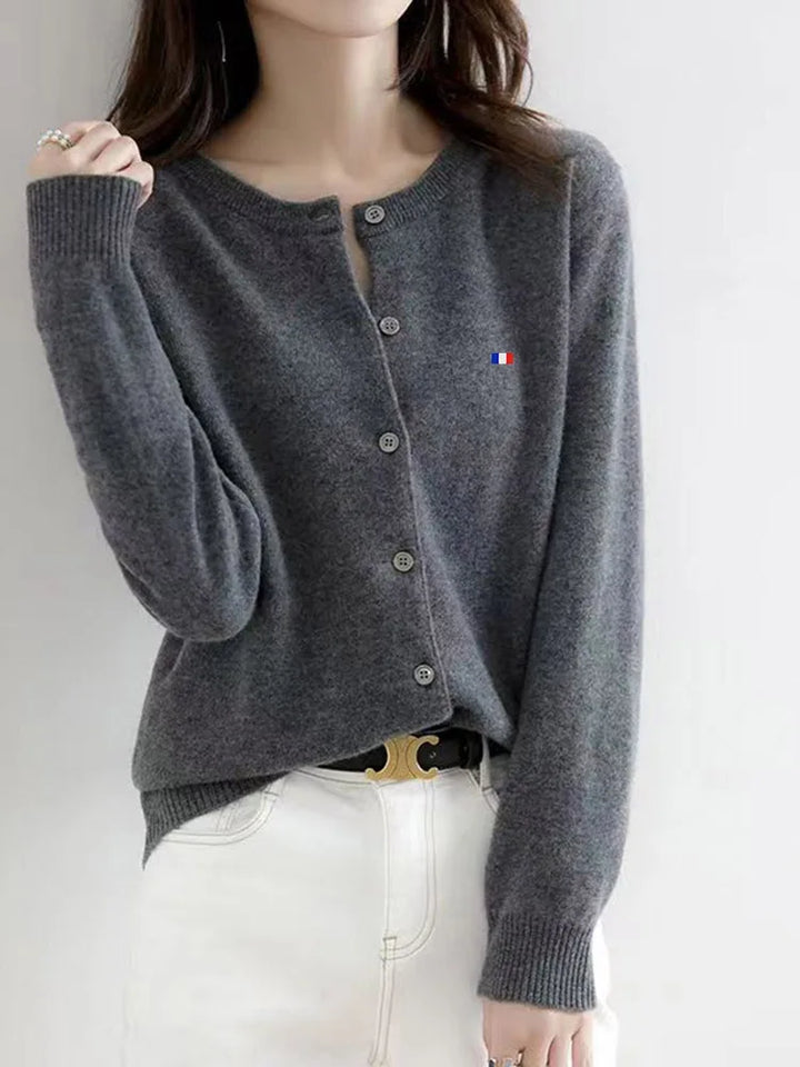 Cardigan Loose Large Size Crewneck Wool Sweater New Blouseo Female Casual Long Sleeve Tops