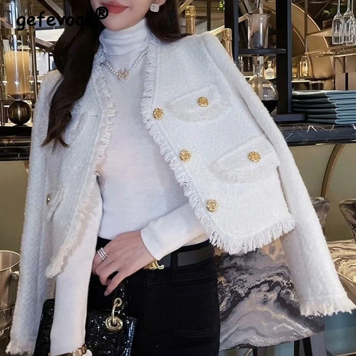 Veste cardigan blanche à manches longues et manteau ample