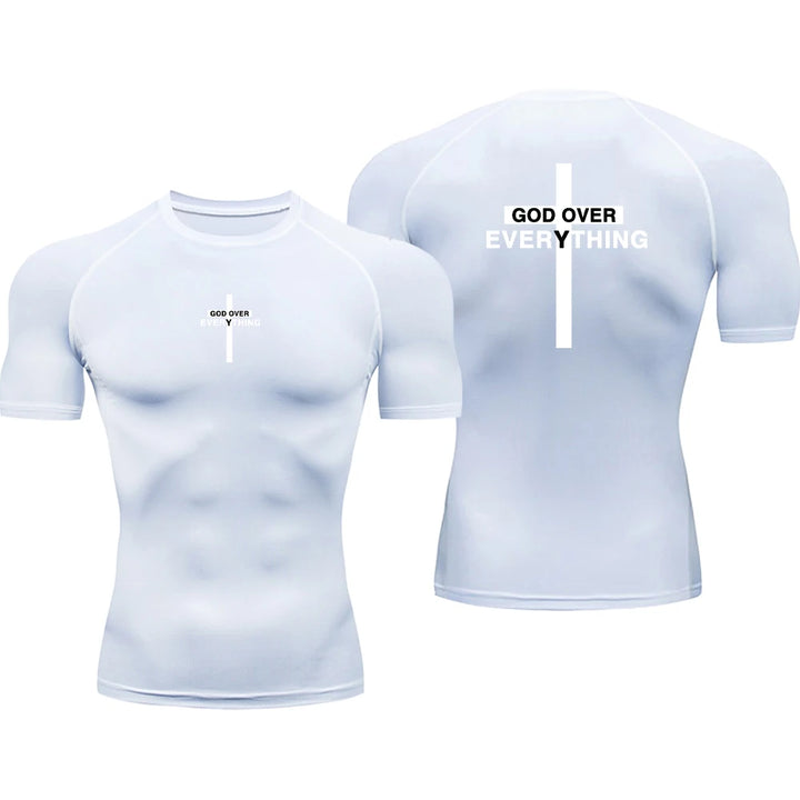 Summer Silk T-shirts Printing Tight Tshirts Fitness Tshirt