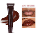 1pcs Soft Tube Mirror Lip Gloss Lip Oil Nude Brown Plumping Lip Gloss Moisturising Transparent Lipgloss Beauty Cosmetics Makeup