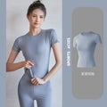 Spring Summer New Yoga Clothes Top Short Sleeve Women's Workout Simple Running Fitness T-shirt Gym Sport Running