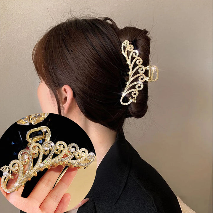 1pc light luxury peacock grab clip