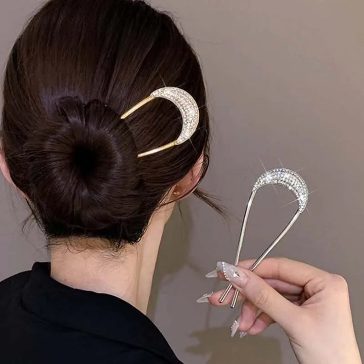 Épingle à cheveux élégante en métal strass style vintage outils de coiffure