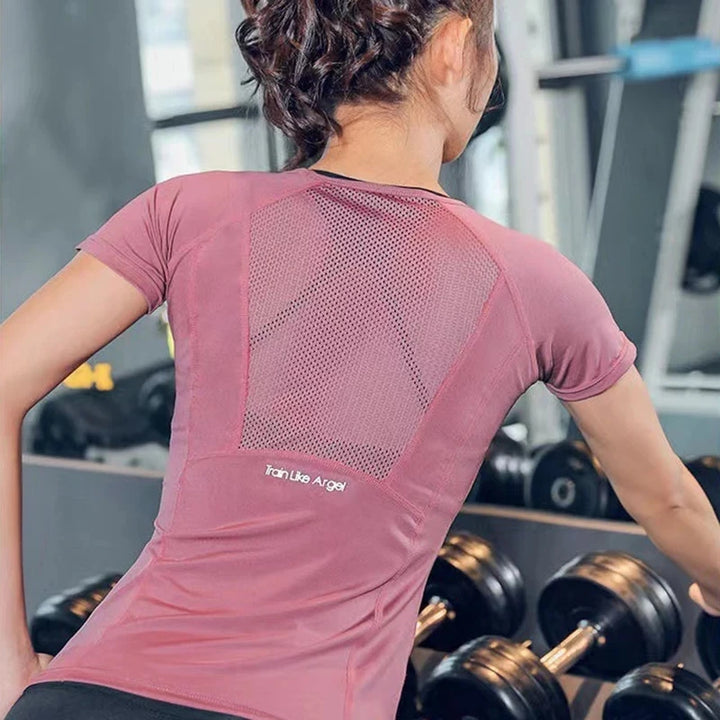 Vêtements de sport pour femmes Vêtements de yoga T-shirt de sport pour femmes Haut grande taille Vêtements de fitness Course à pied