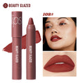 Beauty Glazed Matte Lipstick Pencil Waterproof Long Lasting Lip Balm 12 Colors Velvet Lip Liner Pen Lips Makeup Women Cosmetics