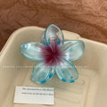 Hawaiian Gradient Hair Clips Flower Hair Claws  Hairpin for Women Hair Accessories