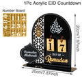 Calendrier du compte à rebours du Ramadan Ornements Cadeaux Eid Mubarak Ramadan Décor pour la maison 2025 Kareem Islam Fournitures de fête musulmane