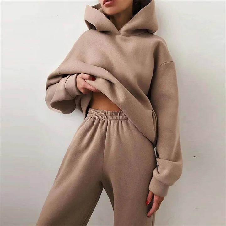 Women's Tracksuit Suit Autumn Fashion Warm Hoodie