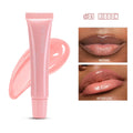 1pcs Soft Tube Mirror Lip Gloss Lip Oil Nude Brown Plumping Lip Gloss Moisturising Transparent Lipgloss Beauty Cosmetics Makeup