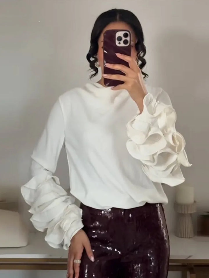 Elegant 3D Flower Women' Shirt