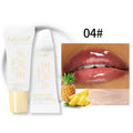 Brillant à lèvres repulpant Nude Brown Huile à lèvres hydratante aux fruits Teinte transparente pour lèvres pulpeuses Tube souple Applicateur de maquillage Soins de beauté