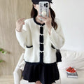 Style Buttons Knitting Cardigan Women Elegant Sweater Coat Fashion All-match Knitwear Tops