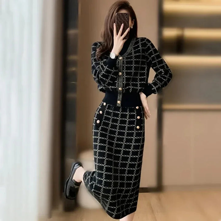 2 Piece Sets Women Pullover & Skirts