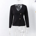 Elegant Knitted Cardigan Women Vintage V-neck Single Breasted Long Sleeve Sweater Lady Slim Solid Knitwear