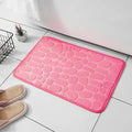 1pc Memory Foam Embossed Velvet Carpet Bathroom