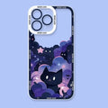 Cartoon Starry Sky Cat Clear Case for Samsung Galaxy S25 S23 S22 Ultra S21 S24 FE A14 A16 A15 A25 A35 A55 A54 A34 A53 A33 Cover