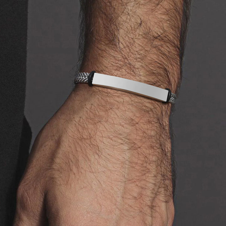 Bracelets personnalisés pour hommes et femmes, bracelet unisexe personnalisable de 5,2 mm avec chaîne Franco Foxtail, cadeau pour lui