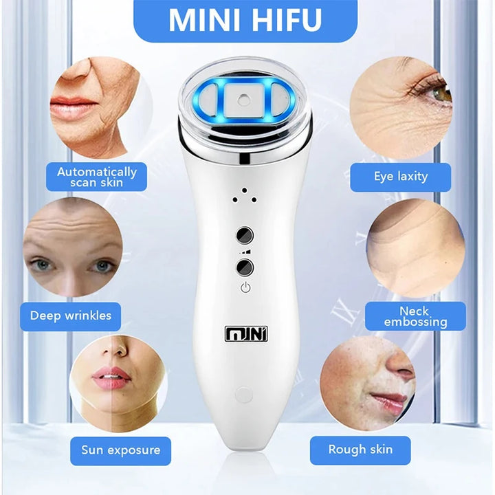 Ultrasonic Bipolar Lifting Face Skin Care Massager Mini Hifu Anti Wrinkle Tightening Device