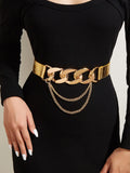 Fashionable removable chain buckle trendy women's belt