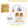 Calendrier du compte à rebours du Ramadan Ornements Cadeaux Eid Mubarak Ramadan Décor pour la maison 2025 Kareem Islam Fournitures de fête musulmane