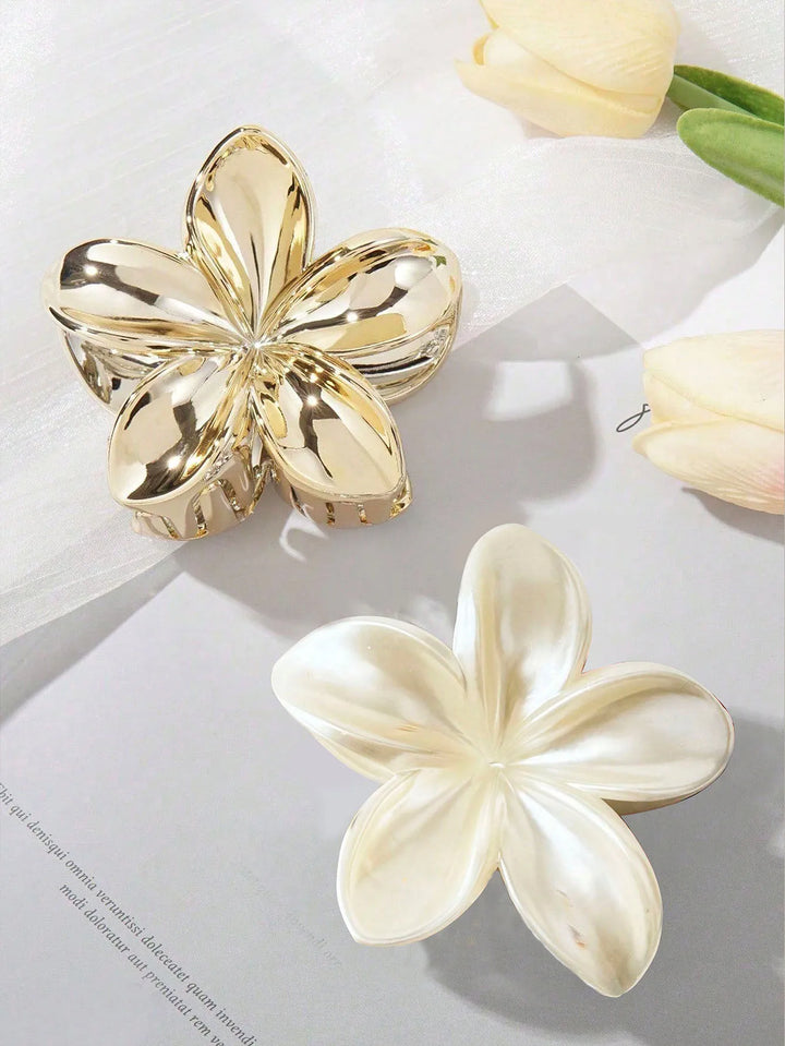 1/2 Pcs Simple Shiny Egg Flower Hair Claws For Women Hair Accessories