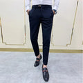 Men's Pants Fashion Korean Slim Men's Casual Ankle Pants Streetwear Men's Pants Men's Black Grey