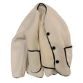 Women Jacket Women Loose Jacket Stylish Women's Round Neck Cardigan Coat Thick Warm