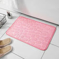 1pc Memory Foam Embossed Velvet Carpet Bathroom