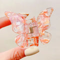 Acetate Butterfly Hair Claw Clip Marble Pattern Hair Clip Women Gradient Hair Crab Back Of Head Hair Shark Clip Hair Accessories