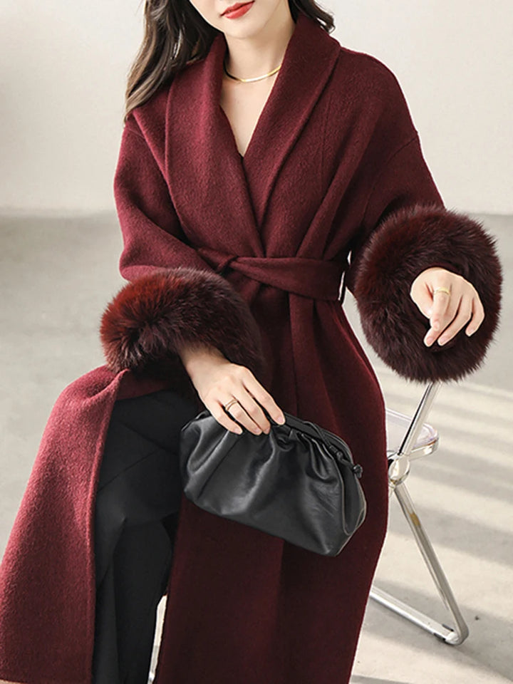 Fur Woolen Coats For Women