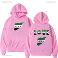 Free Syria Grpahic Sweatshirt for Men Clothes Syria Flag Long Sleeved Street Casual Hoodie Pullovers