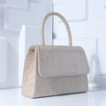 New Silver Bright Silk Evening Bag Women Elegant  Chain Shoulder Bags Luxury Purse Female Handbag