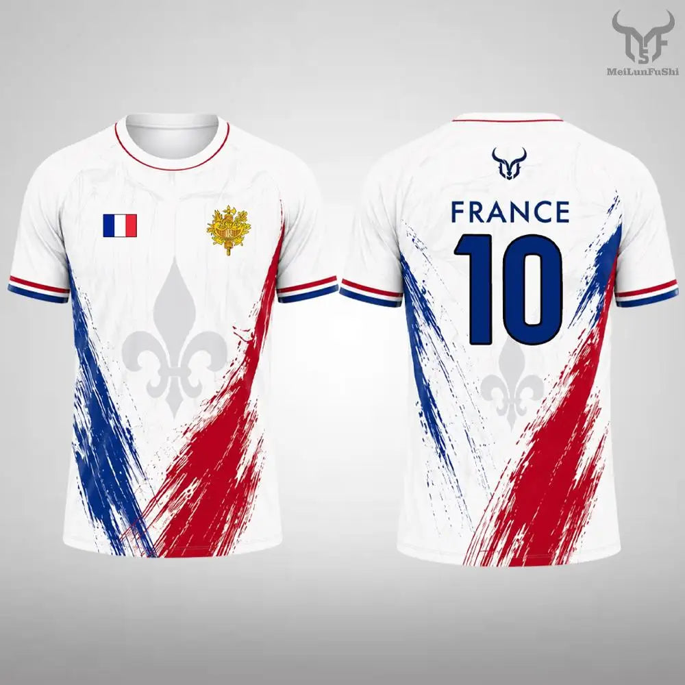 France Flag Soccer T-Shirt 2026 – Quick Dry Sports Tee for Football Fans