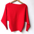 Spring Loose Knitted Pullovers Sweater Tops Women Fashion O-Neck Long Sleeve Ladies Knitted Pullover Jumper Bat wing Casual Top