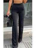 Pantalon taille haute pour femme