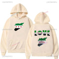 Free Syria Grpahic Sweatshirt for Men Clothes Syria Flag Long Sleeved Street Casual Hoodie Pullovers