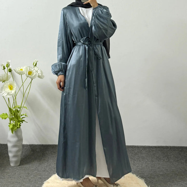 Maxi Dress With Belt Women Jilbabs Women's Clothing Dubai Robe Caftan