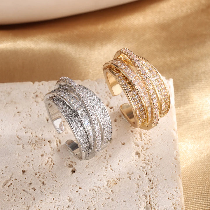 Bague en oxyde de zirconium, bagues pour femmes