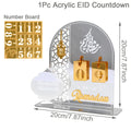 Ramadan Countdown Calendar Eid Mubarak Ornament Ramadan Decoration 2025 For Home Ramadan Kareem Islamic Muslim Party Decor Gifts