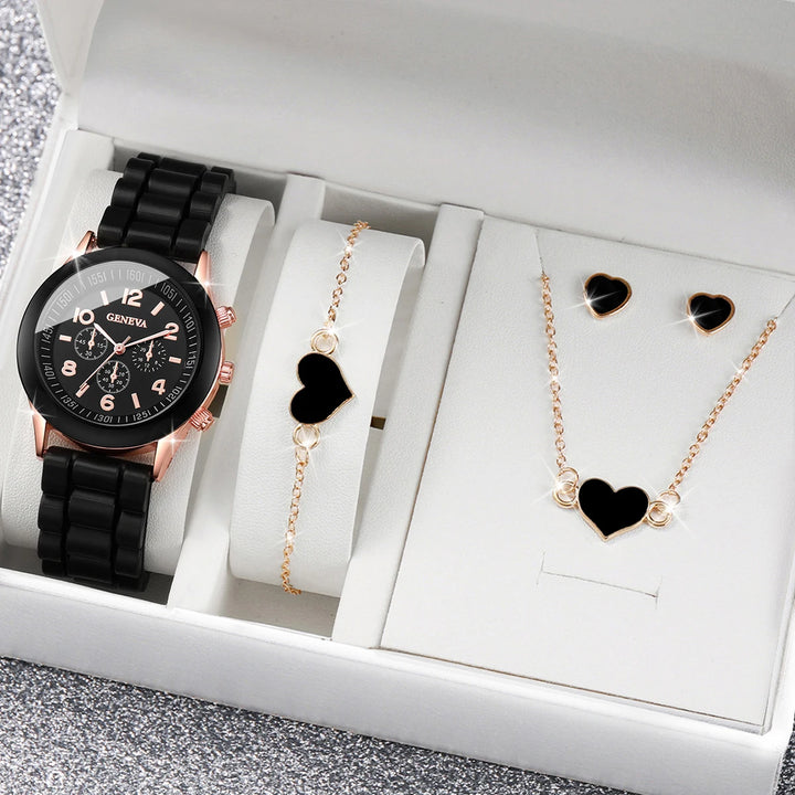 Montres pour femmes avec bracelet en silicone tendance pour femmes