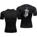 Summer Silk T-shirts Printing Tight Tshirts Fitness Tshirt