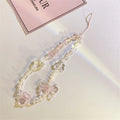 Korean Pink Bear Butterfly Flower Phone Strap