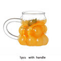 1/2pcs Grape Shape Glass Coffee Mug Heat Resistant Glass Latte