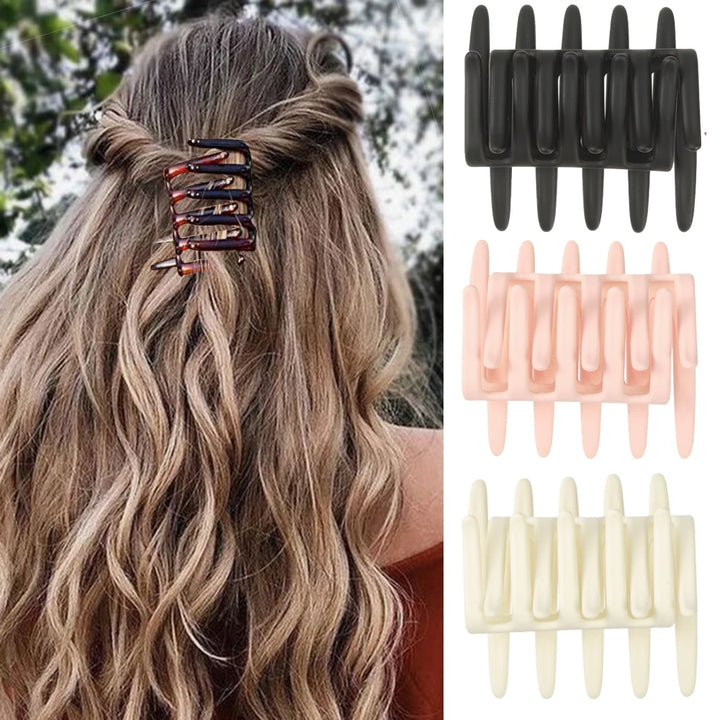 1 Pair Resin Comb Clip Hair For Ladies Female French Half-Tied Hairpin Red Black Holiday Hair Barrettes Women Lot Hair Clip