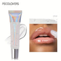 1pc brillant à lèvres pailleté hydratant huile à lèvres aux fruits transparent lèvres pulpeuses teinte tube souple maquillage soins de beauté des lèvres