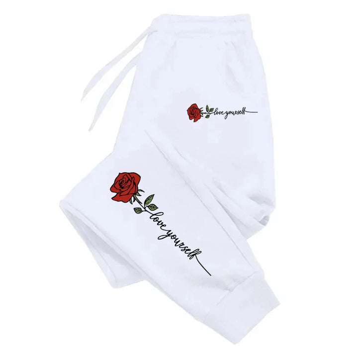 Rose Love Yourself Printing Casual Versatile Women