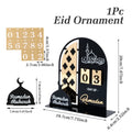 Calendrier du compte à rebours du Ramadan Ornement Eid Mubarak Décoration du Ramadan 2025 pour la maison Ramadan Kareem Décoration de fête musulmane islamique Cadeaux