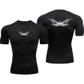 Summer Silk T-shirts Printing Tight Tshirts Fitness Tshirt