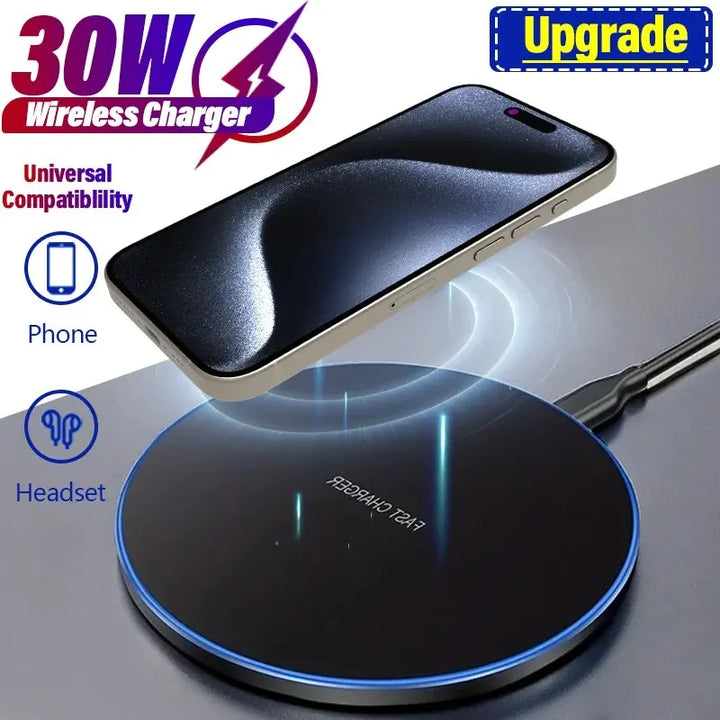 30W Wireless Charger Pad Stand Mobile